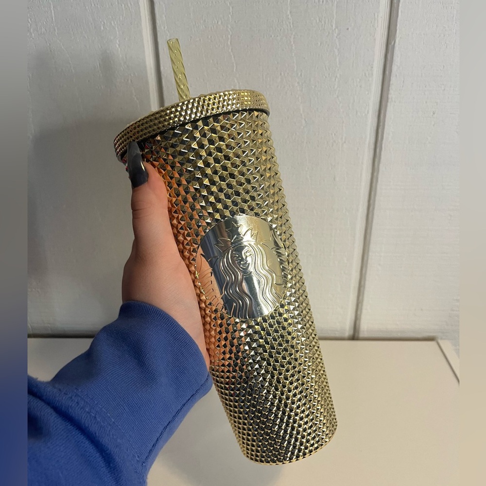 💛Metallic Gold Holiday Edition Starbucks Tumbler💛